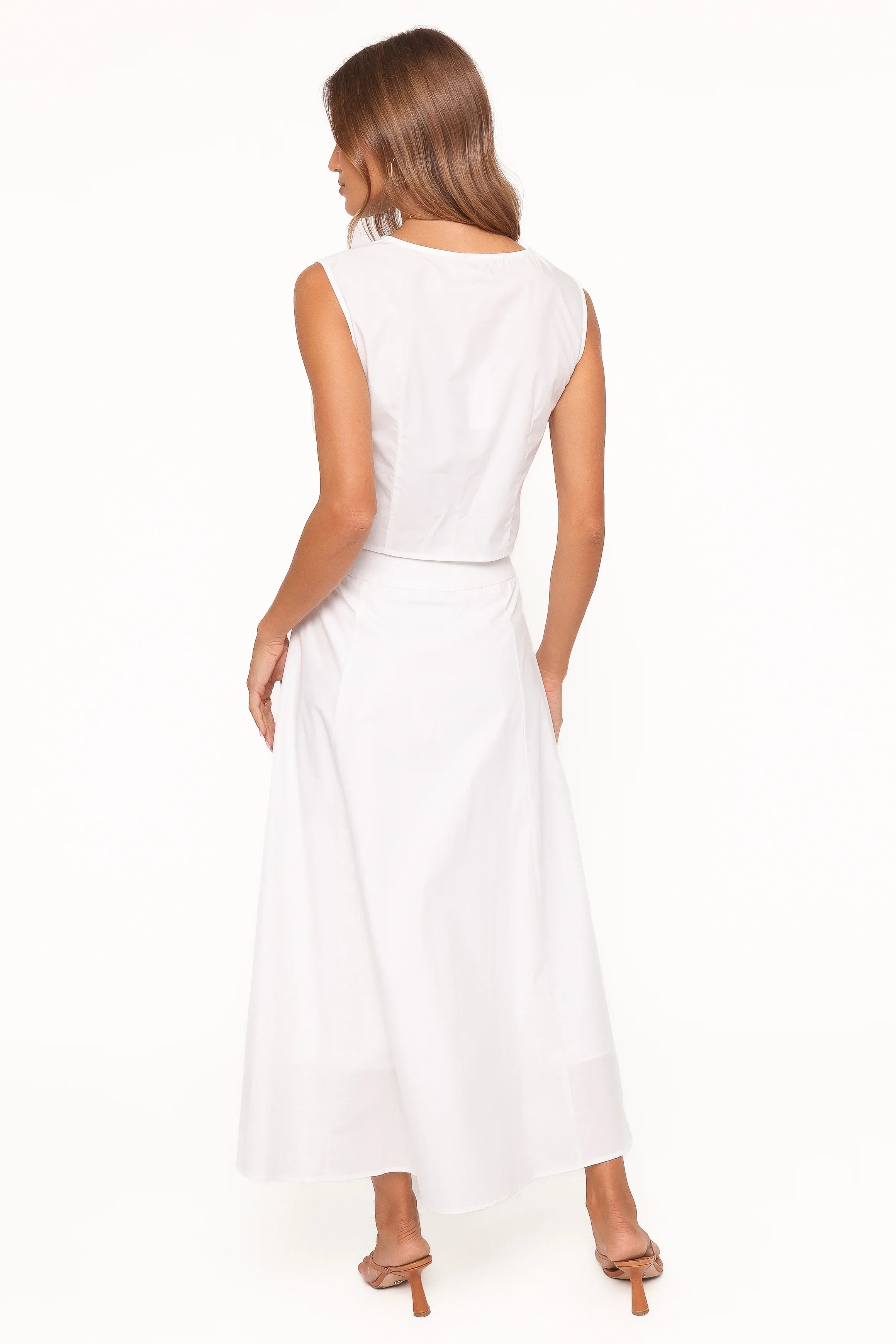 Kye Midi Skirt White Broderie