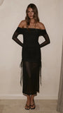 Isadora Off Shoulder Maxi Dress Black