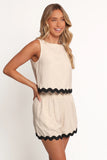 Katy Short Set Cream Black