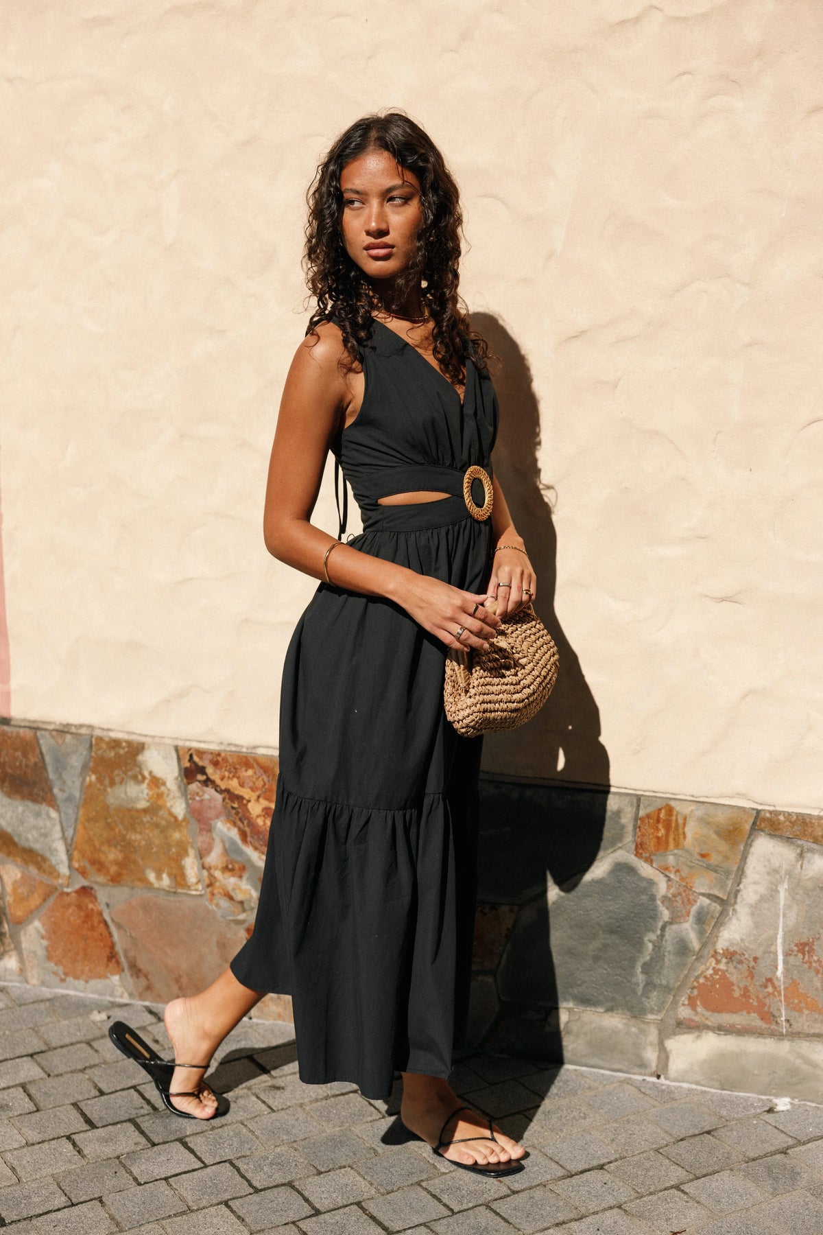 Carmella Midi Dress Black