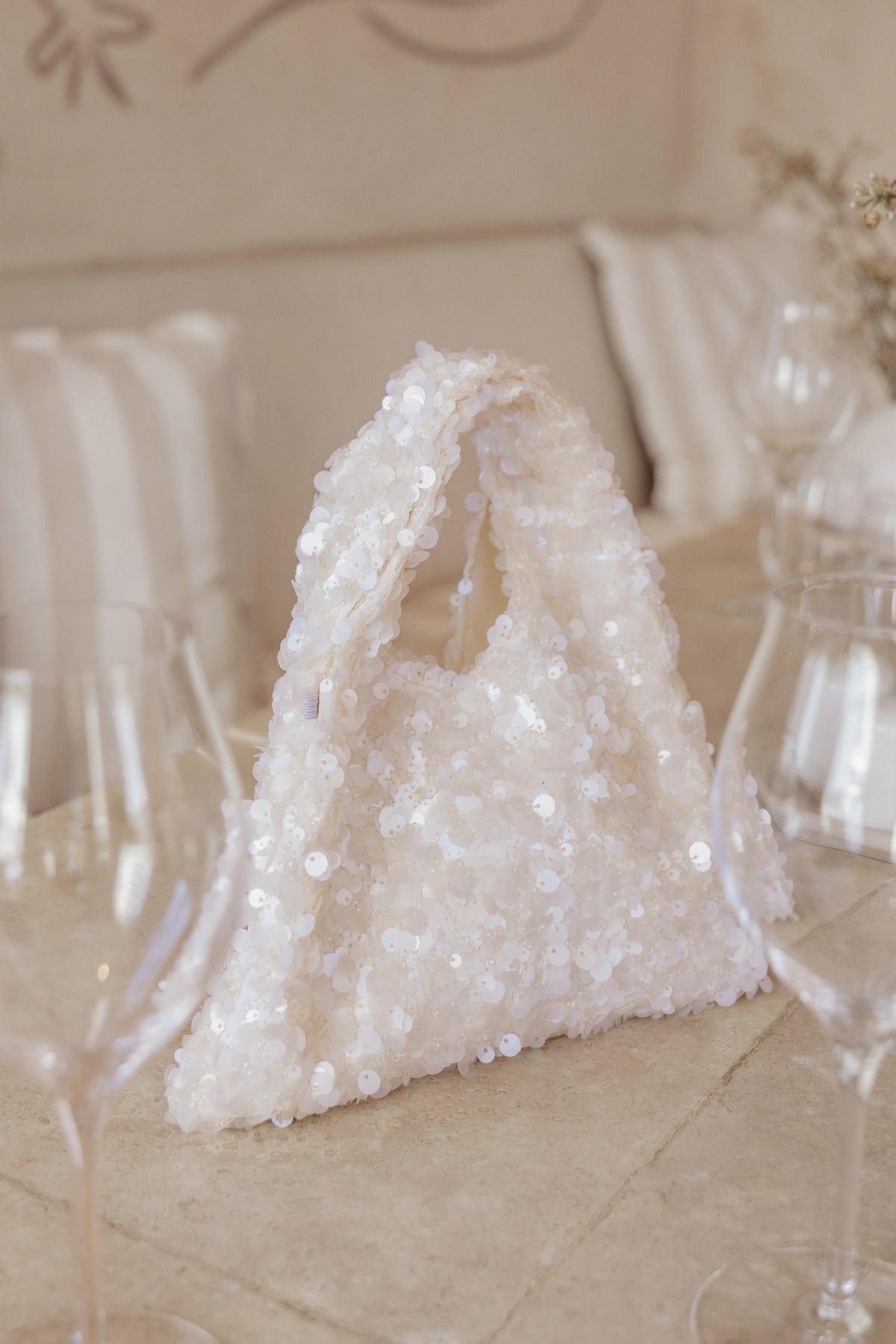 Ashlyn Sequin Bag Champagne
