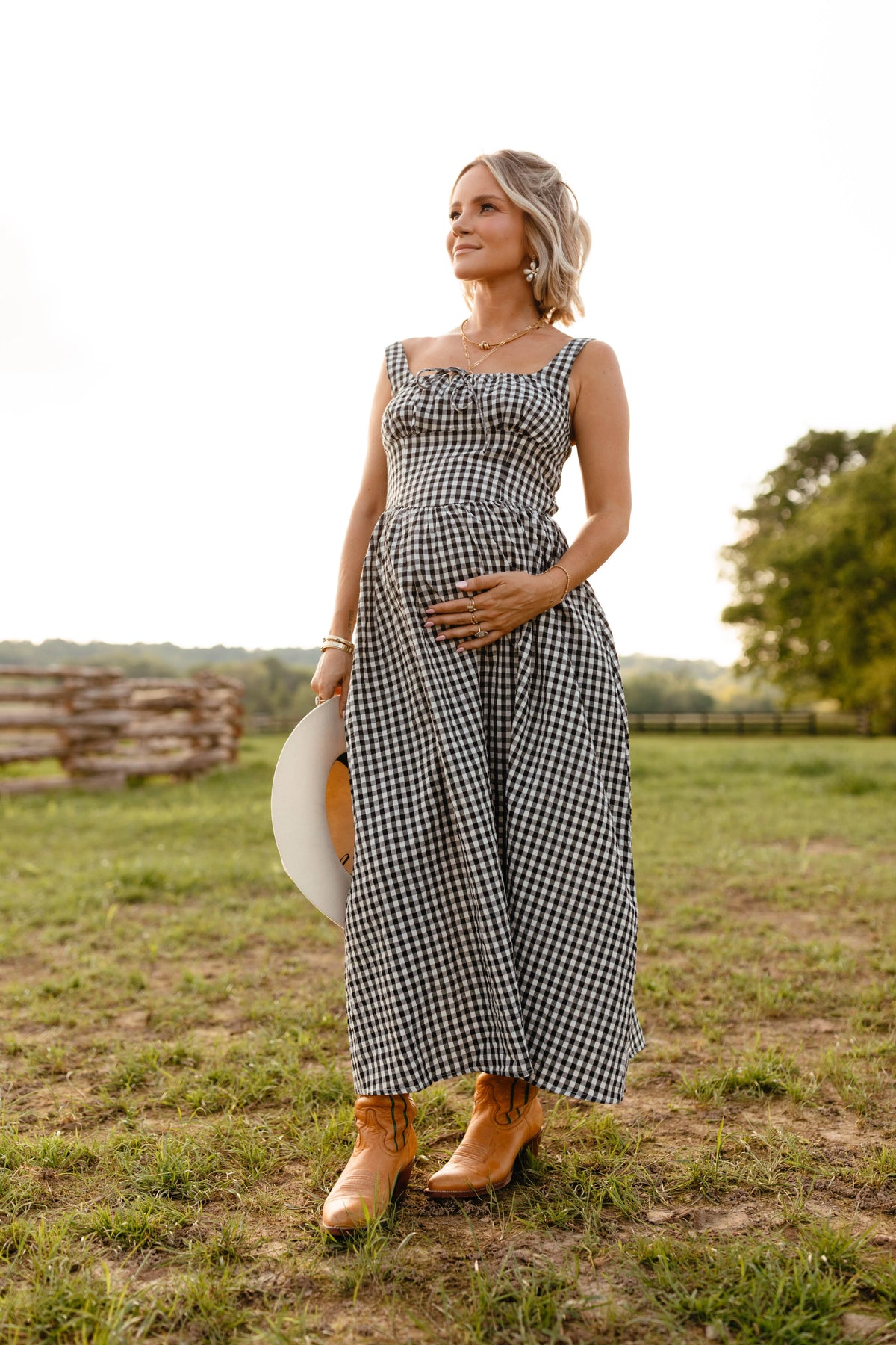 Kinslee Midi Dress Black Gingham