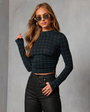 Highland Grove Plaid Mock Neck Top