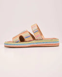 Honey Coast Colorful Striped Woven Sandals