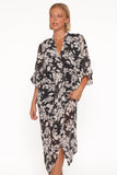 Audrina Maxi Dress Black Floral