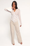 Adira Wrap Blouse White