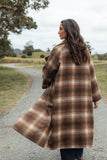 Maya Long Coat Brown Check