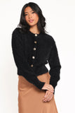 Jintie Vintage Button Cardigan Black