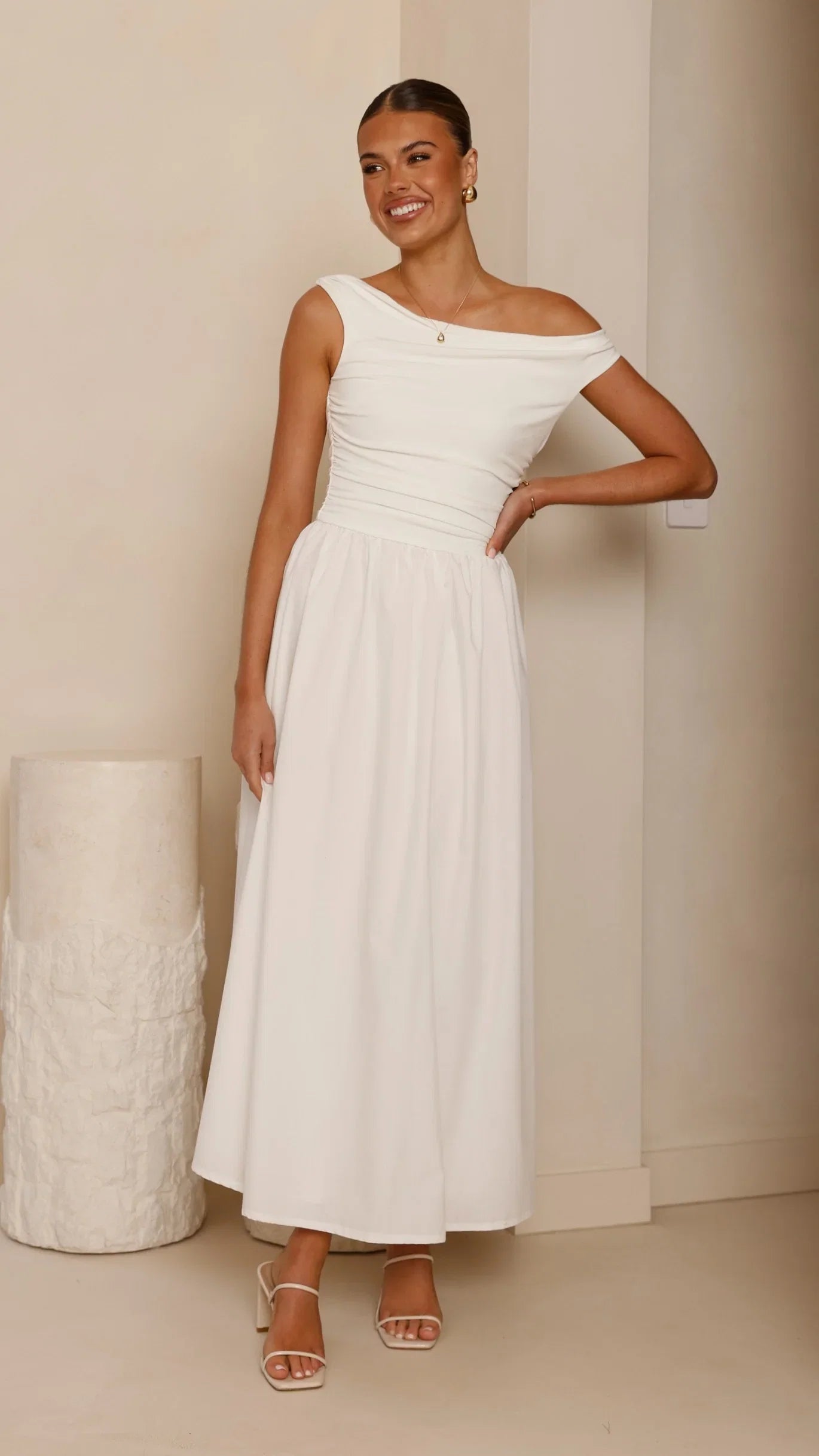 Immy Midi Dress White