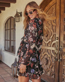 Emberlyn Printed Wrap Mini Dress