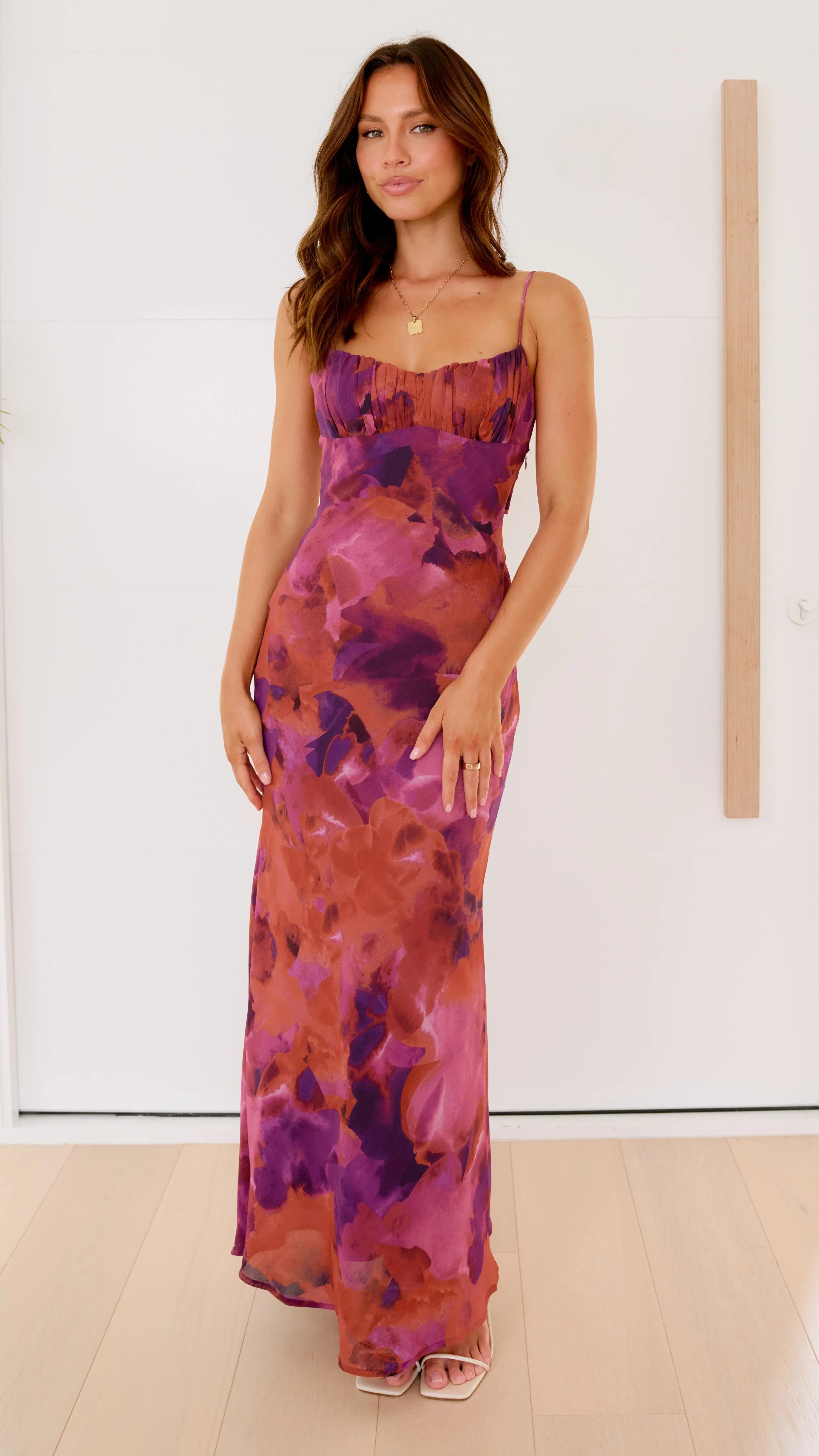 Margie Midi Dress Dark Rose