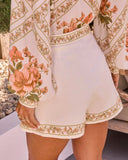 Sunfaded Love Floral Wrap Mini Skort