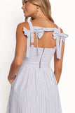 Johanna Midi Dress Grey White