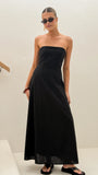 Astrid Strapless Maxi Dress Black