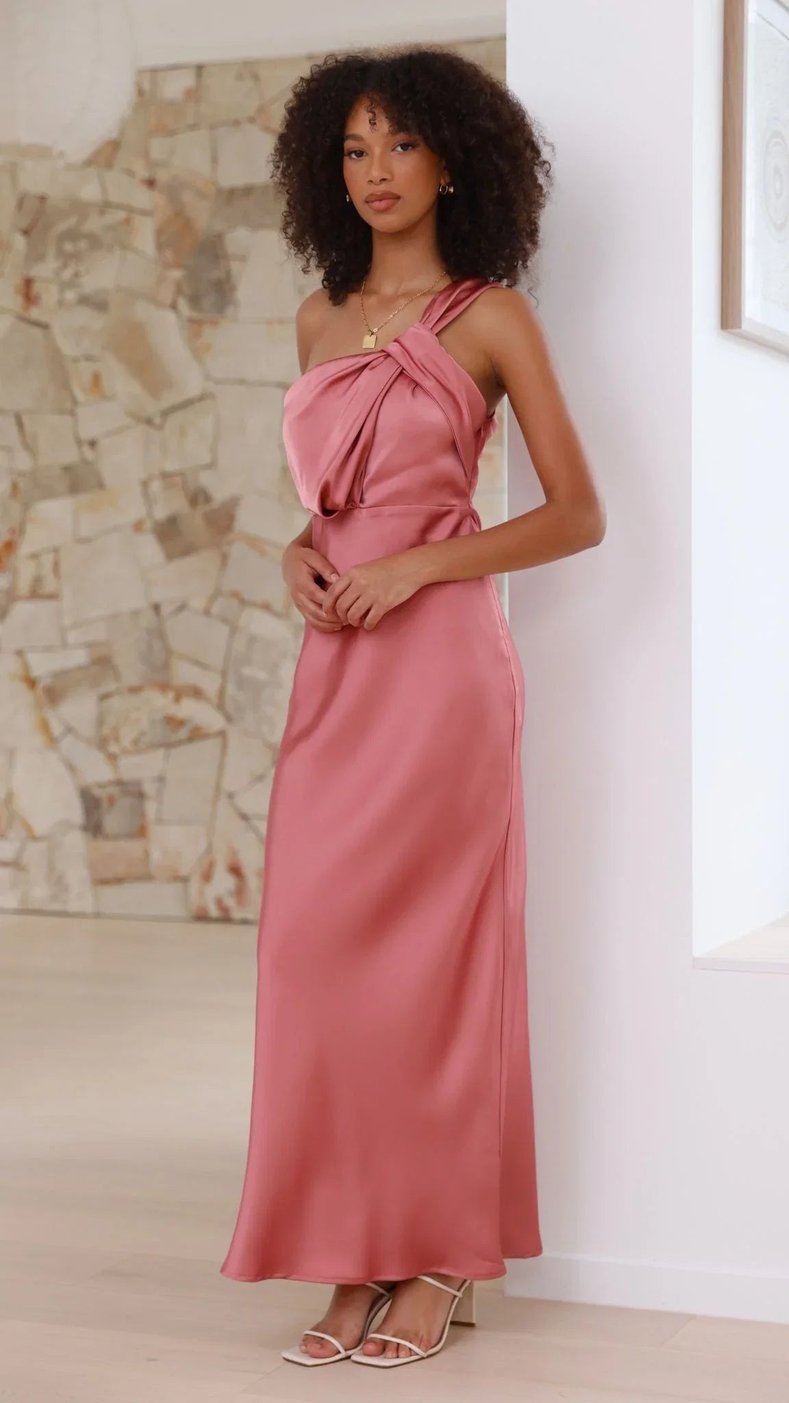 Greta Maxi Dress Baked Rose