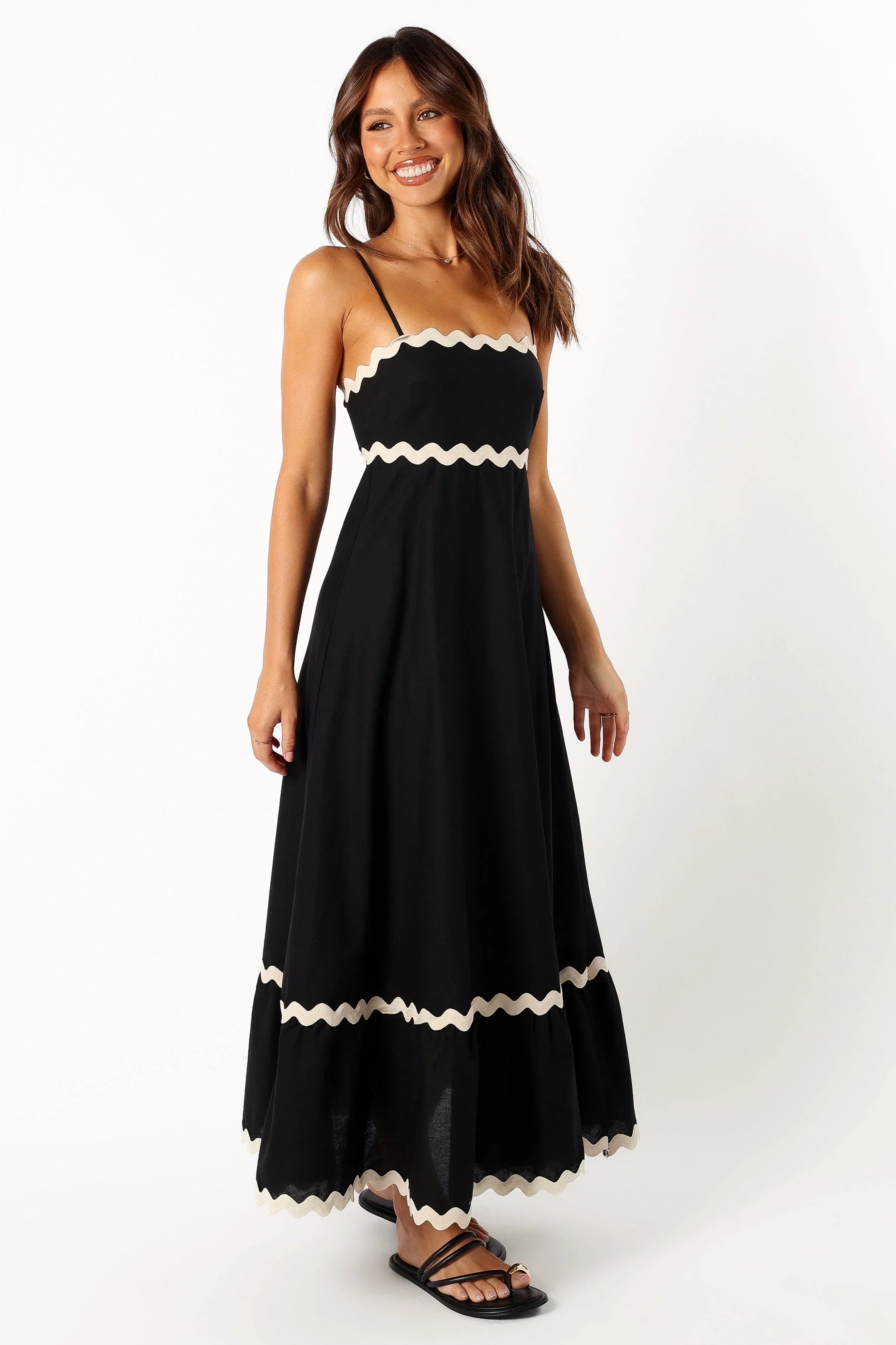 Yana Maxi Dress Black Cream