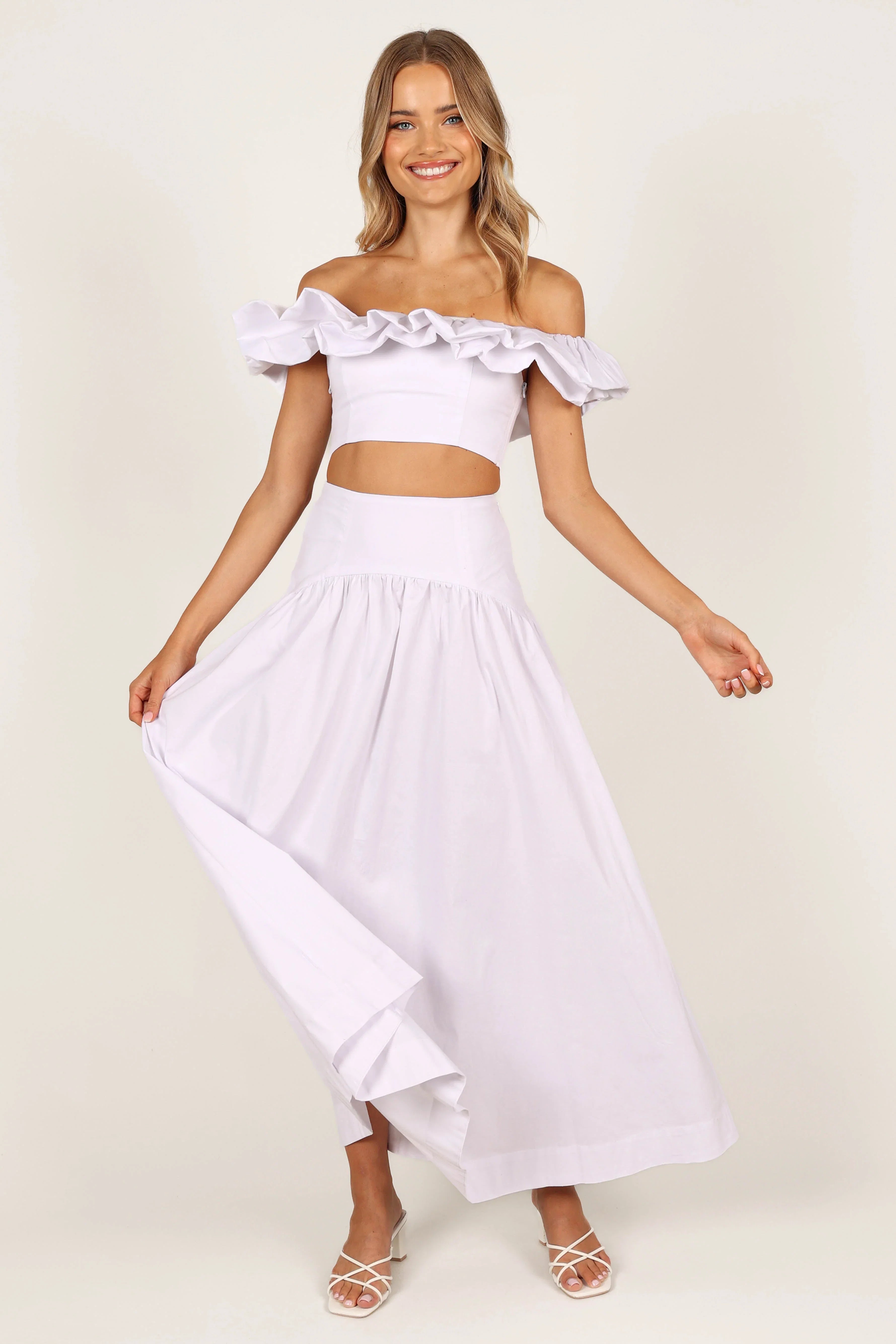 Savannah Maxi Skirt White