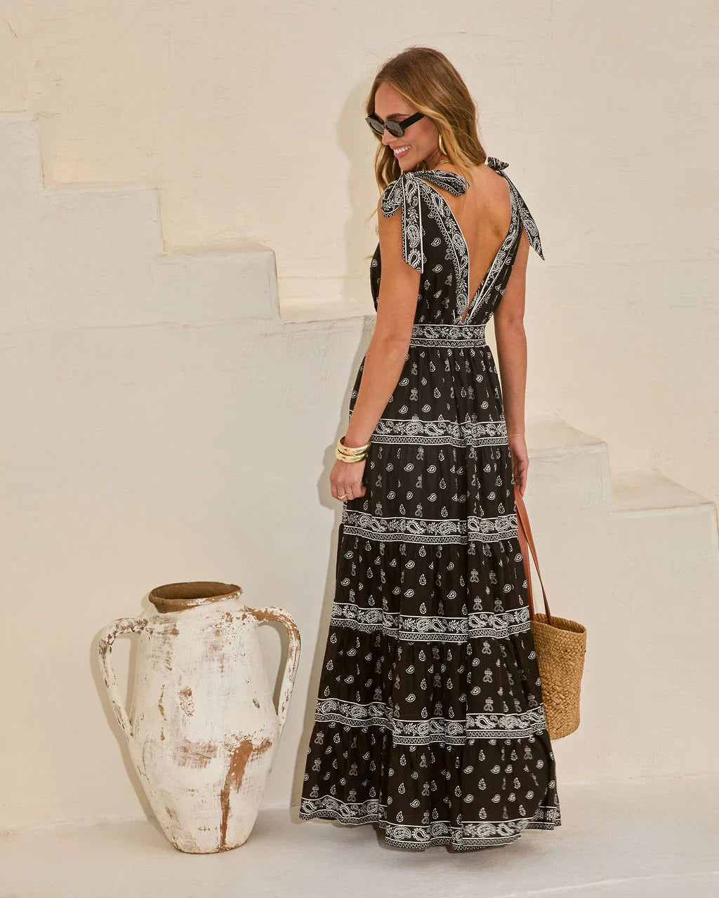 Manda Fit And Flare Paisley Maxi Dress