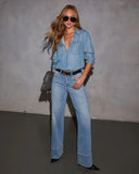 Saligh Pocketed Button Down Top