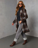 Devora Plaid Double Breasted Coat