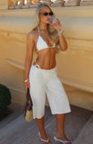 Barefoot Babe 3 4 Broderie Pants Off White