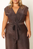 Nora Wide Leg Jumpsuit Chocolate