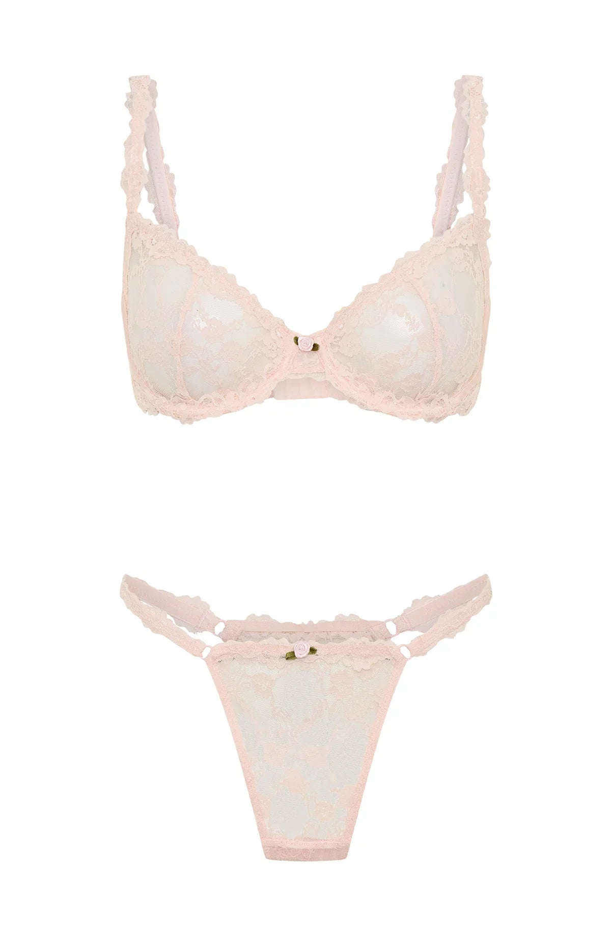 Cupids Call Lingerie Set Baby Pink