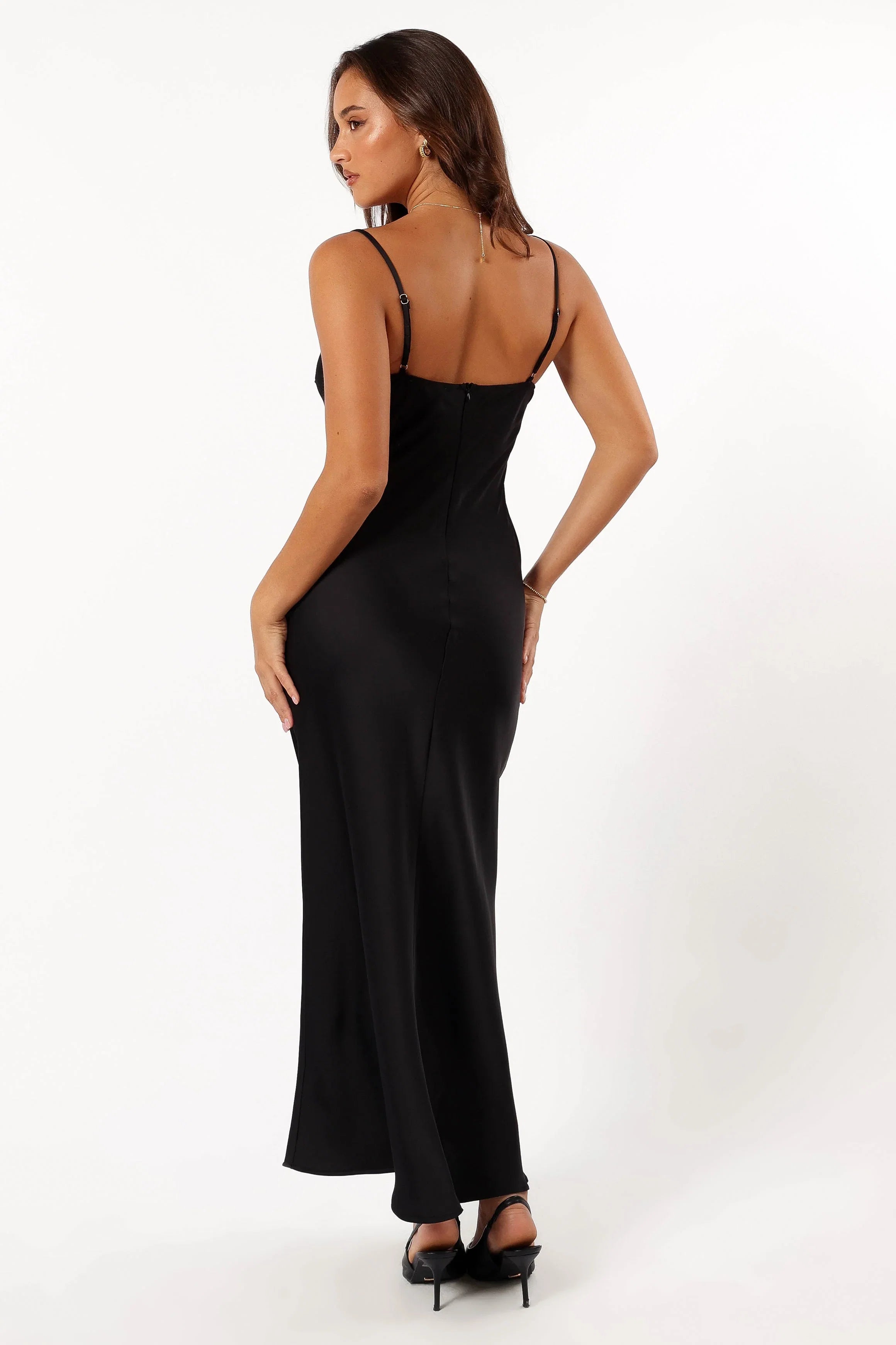 Jamie Maxi Slip Dress Black