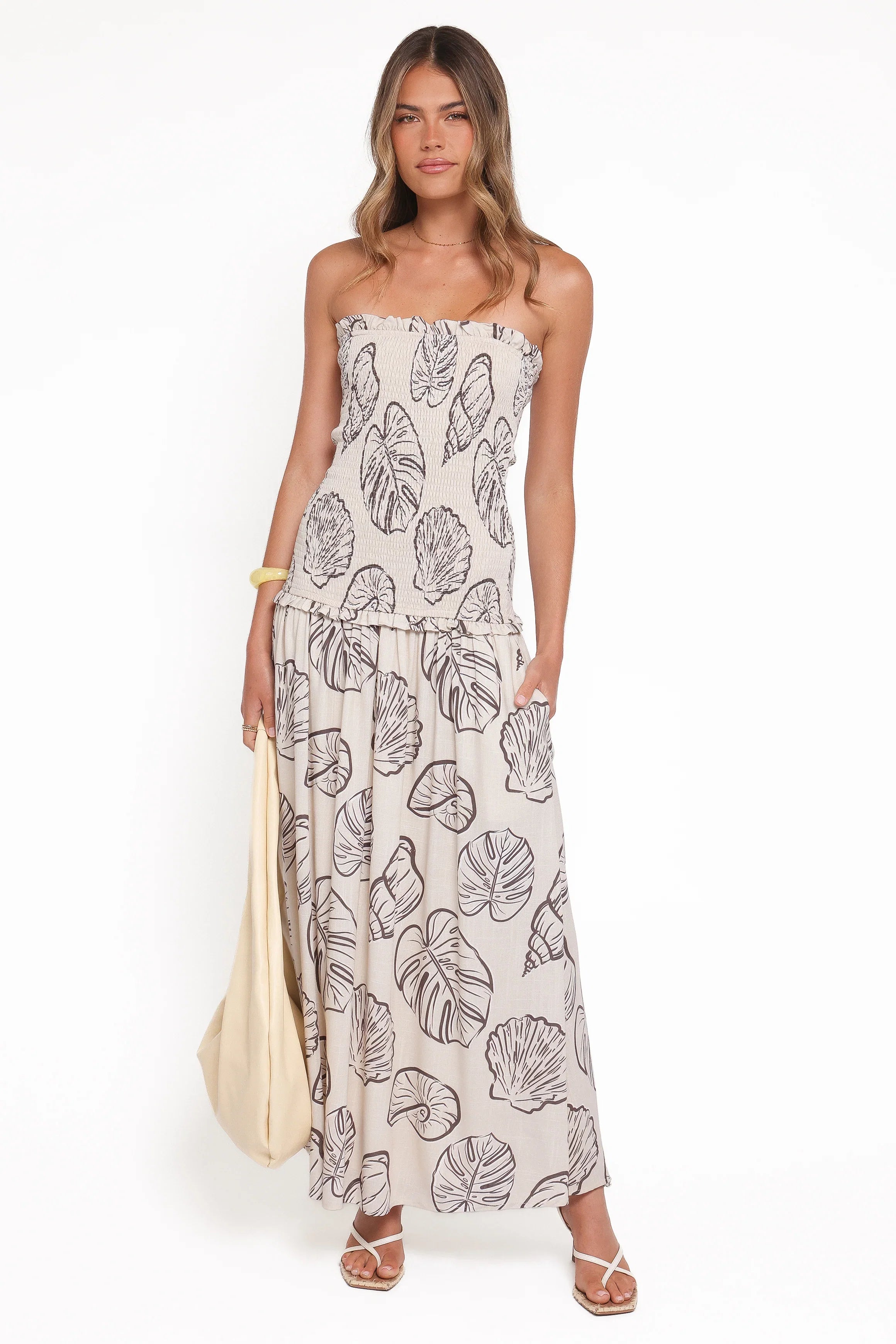 Parkway Maxi Dress Cream Shells