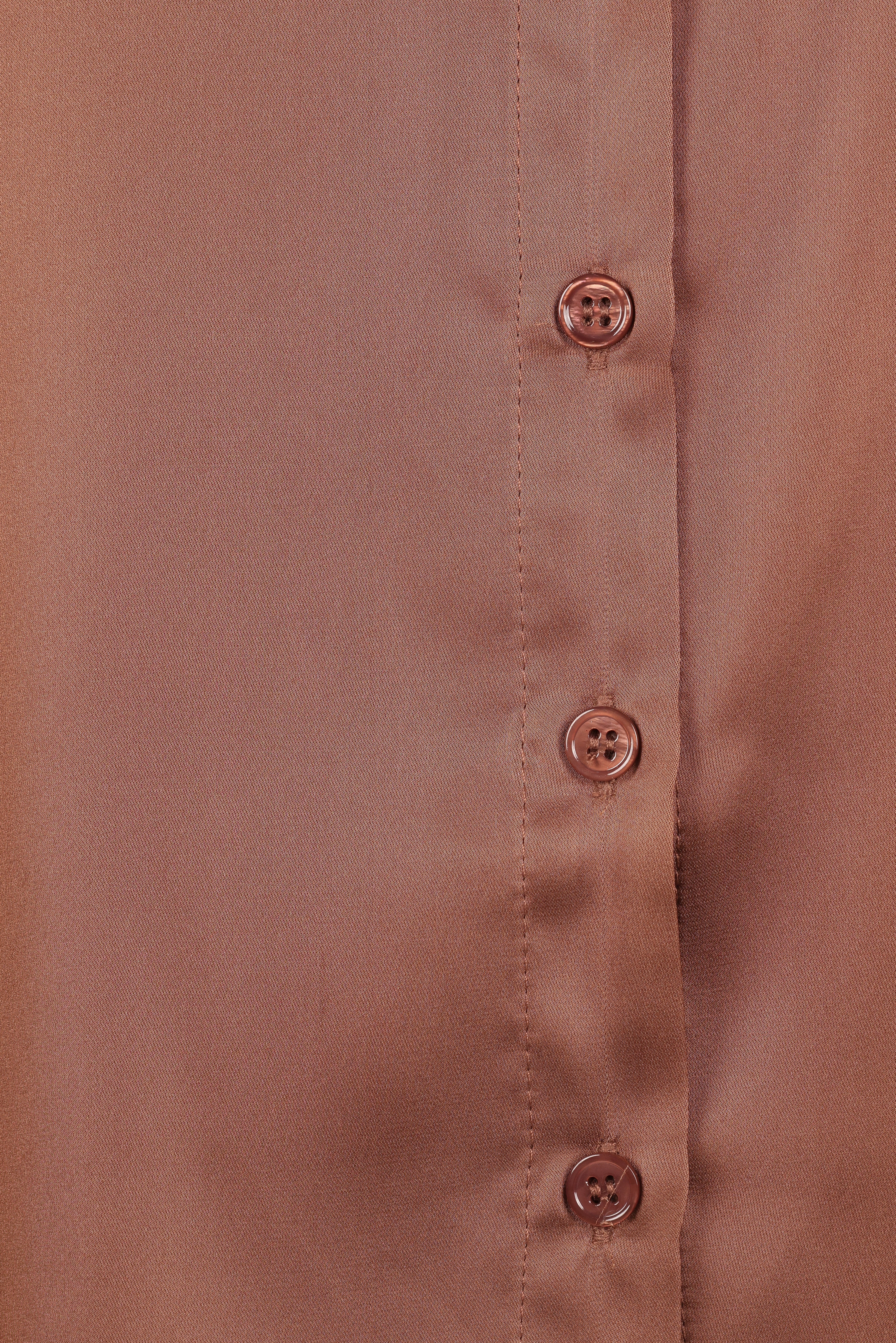 Narissa Satin Shirt Banksia Brown