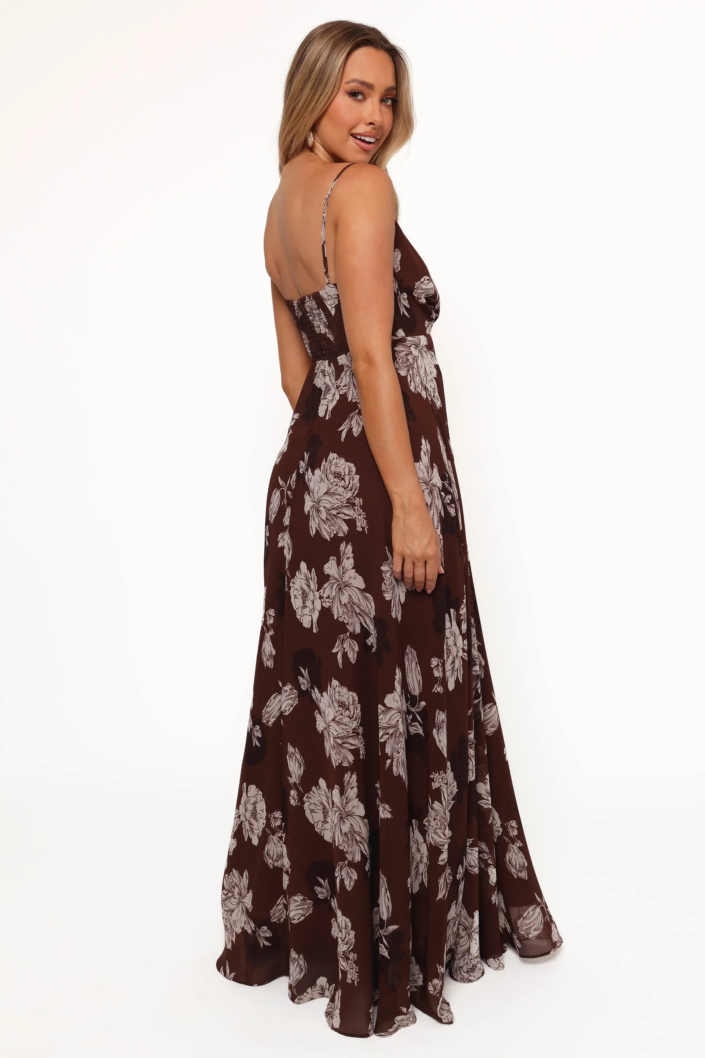 Madilyn Maxi Dress Brown Floral