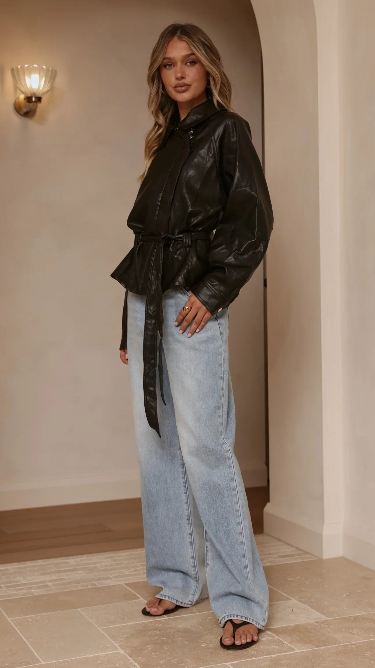 Marzia Tie Waist Jacket Black