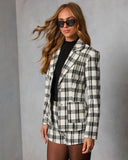 Arden Muse Plaid Tweed Blazer