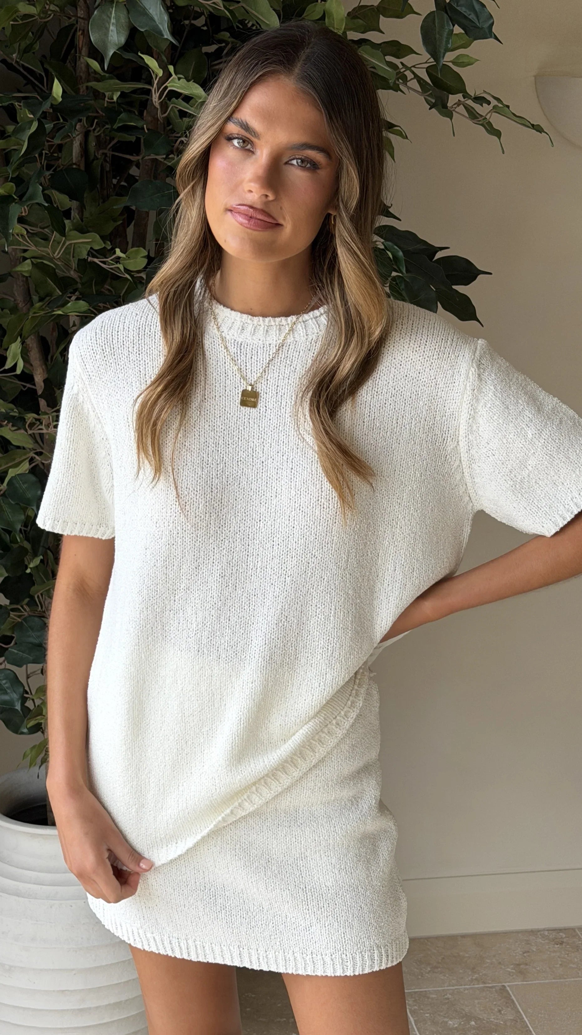 Casey Mini Skirt Off White