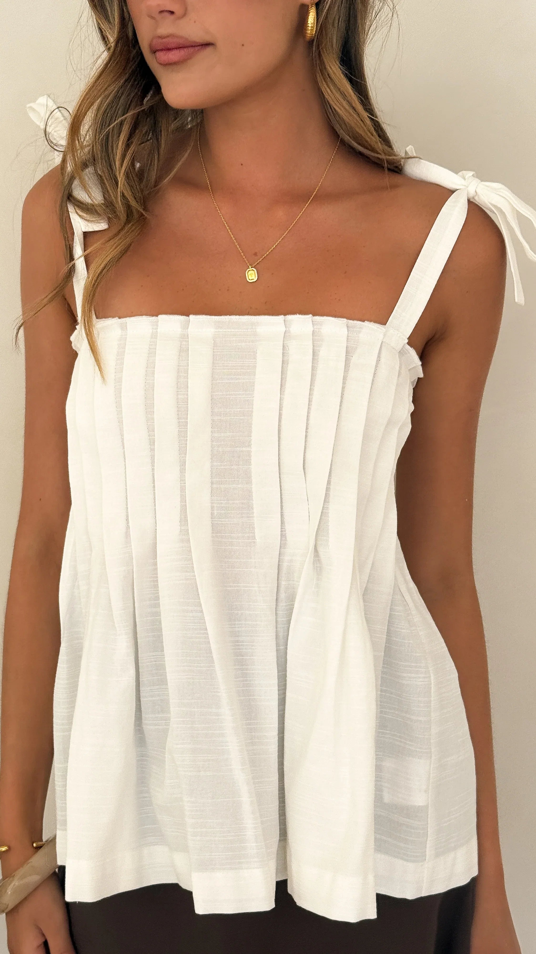 Eliza Top White