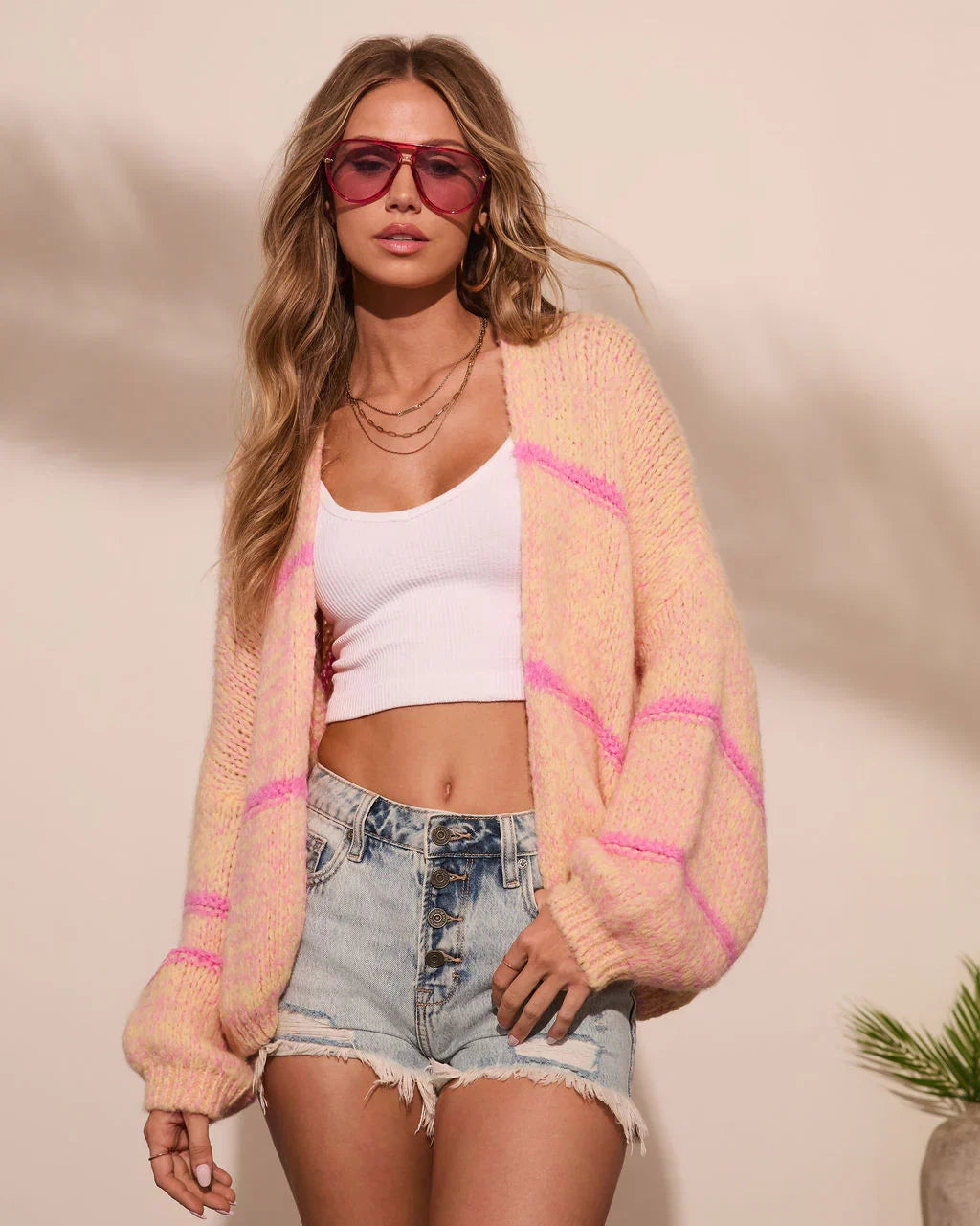 Sunburst Cutie Knit Striped Cardigan