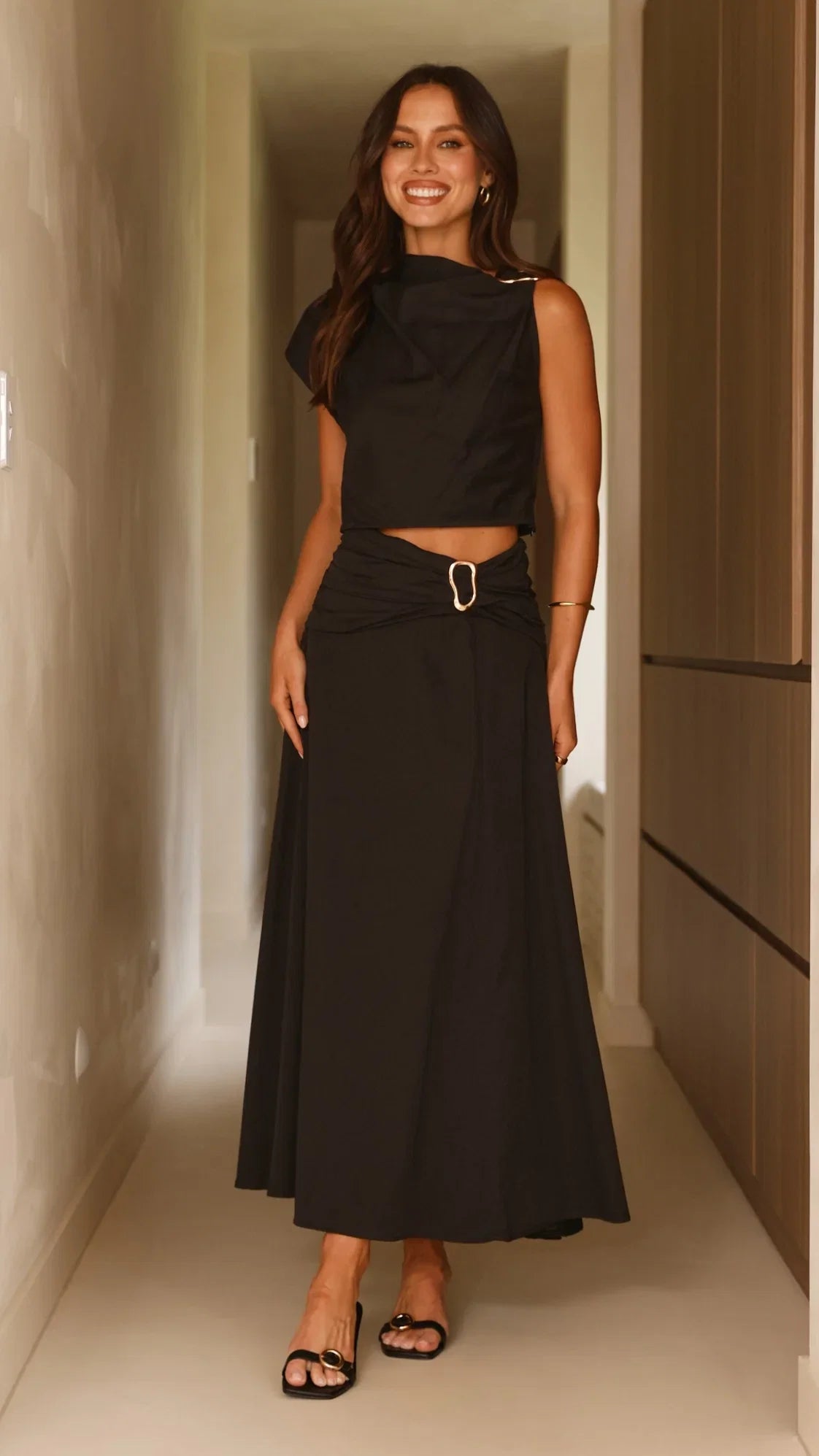 Delphine Maxi Skirt Black