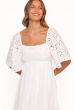 Xana Maxi Dress White Broderie