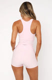 Stronger High Waisted Shorts 3 Ballet Pink