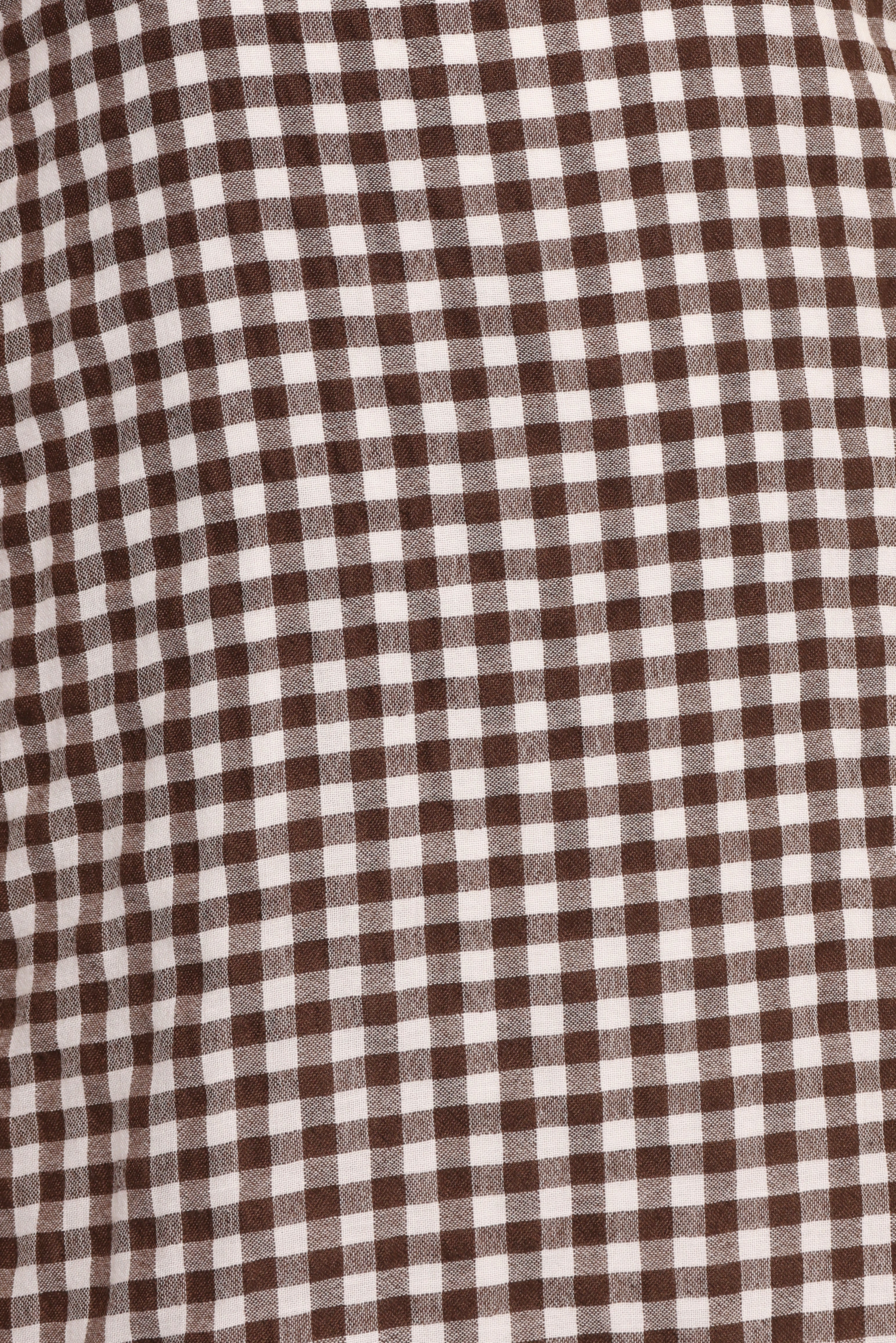 Queenie Midi Dress Brown Gingham
