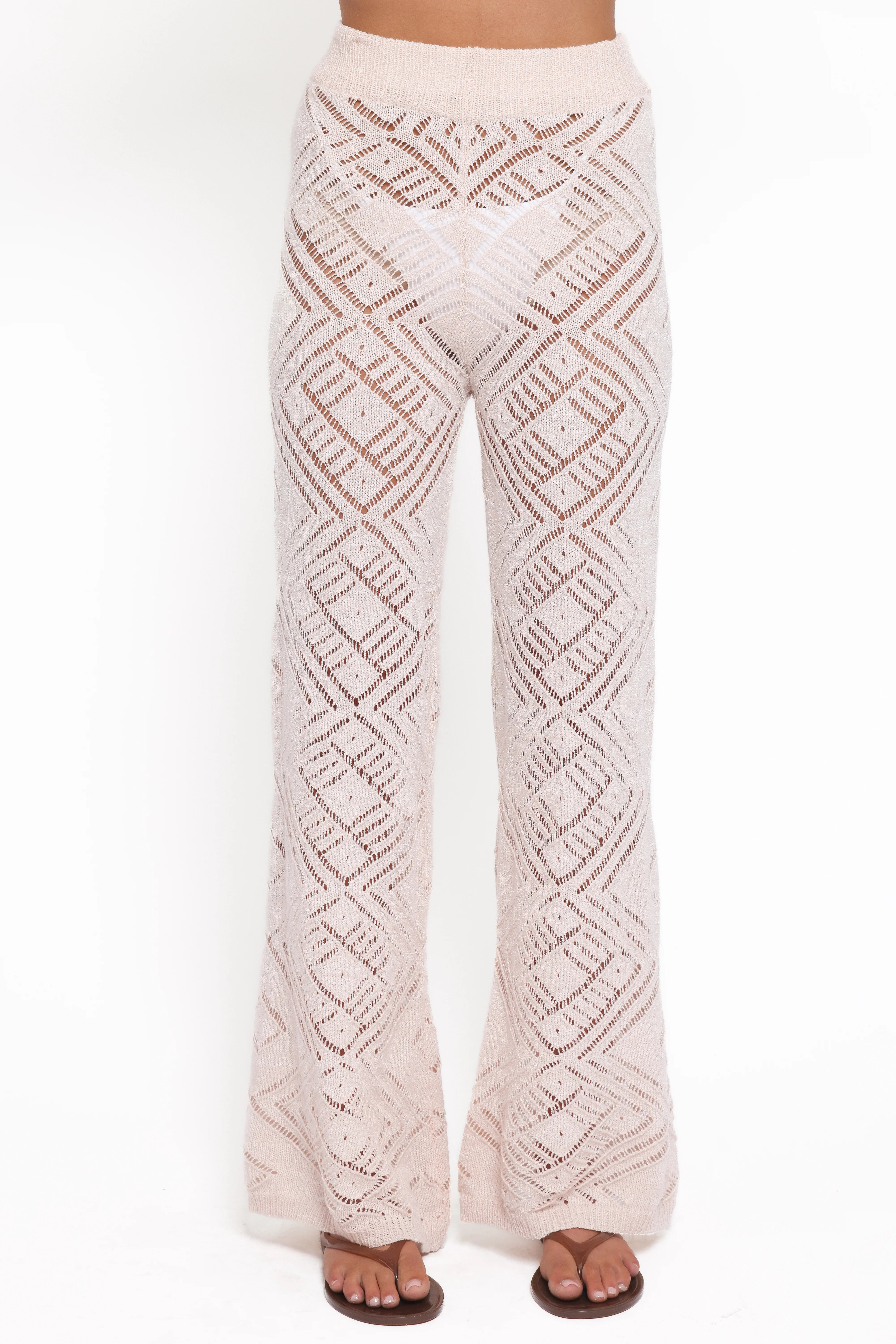 Briony Knit Pant Set Cream