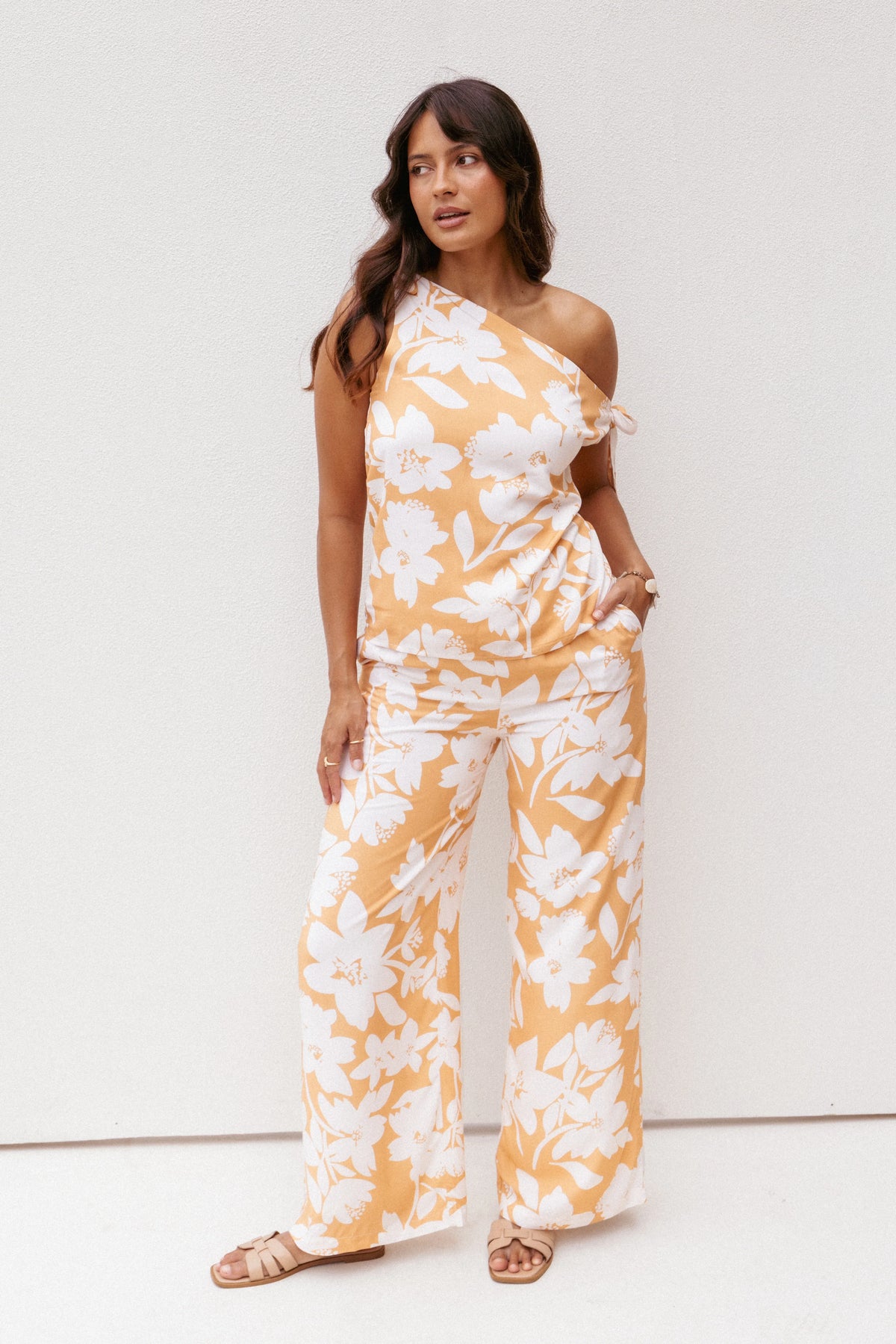 Flynn Pant Set Yellow Floral
