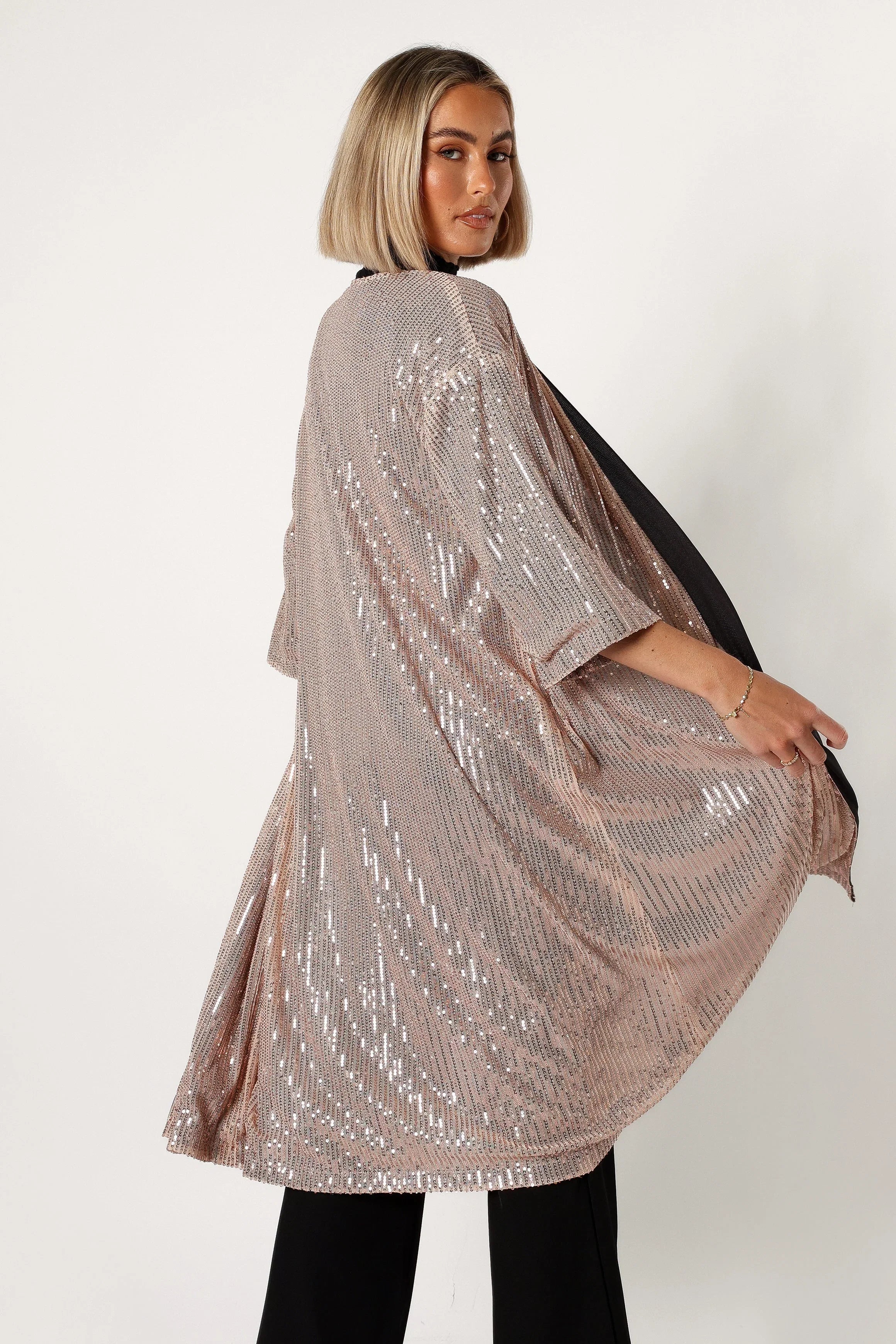 Jayleen Sequin Duster Gold