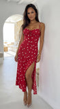 Romelia Polka Dot Maxi Dress Red