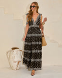 Manda Fit And Flare Paisley Maxi Dress