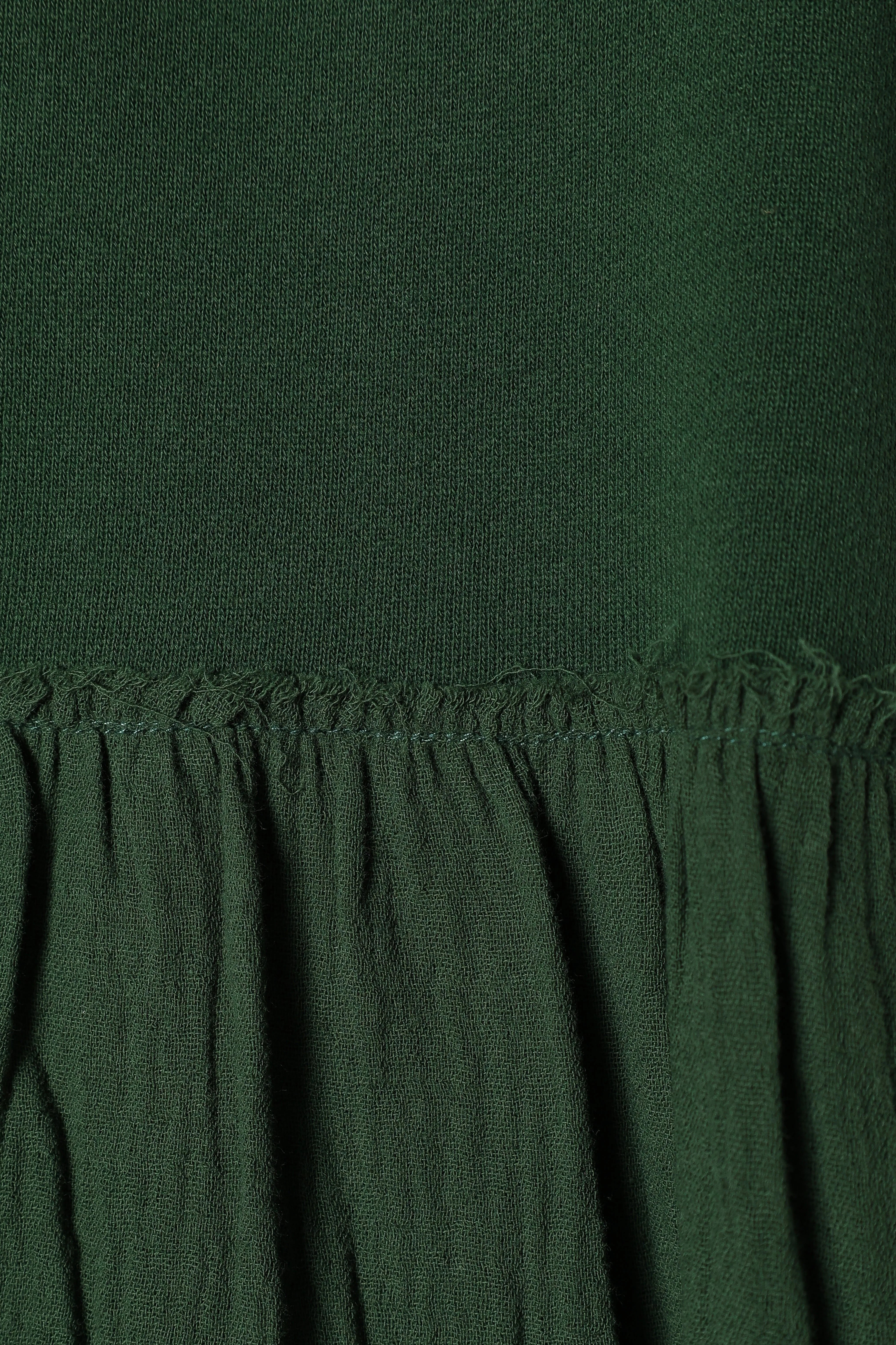 Minia Long Sleeve Mini Dress Hunter Green