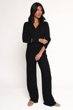 Elliot Knitted Pant Set Black