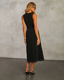 Easy Street Waist Tie Midi Dress