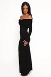 Pennie Maxi Dress Black Sequin Knit