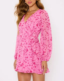 Lily Floral Wrap Mini Dress